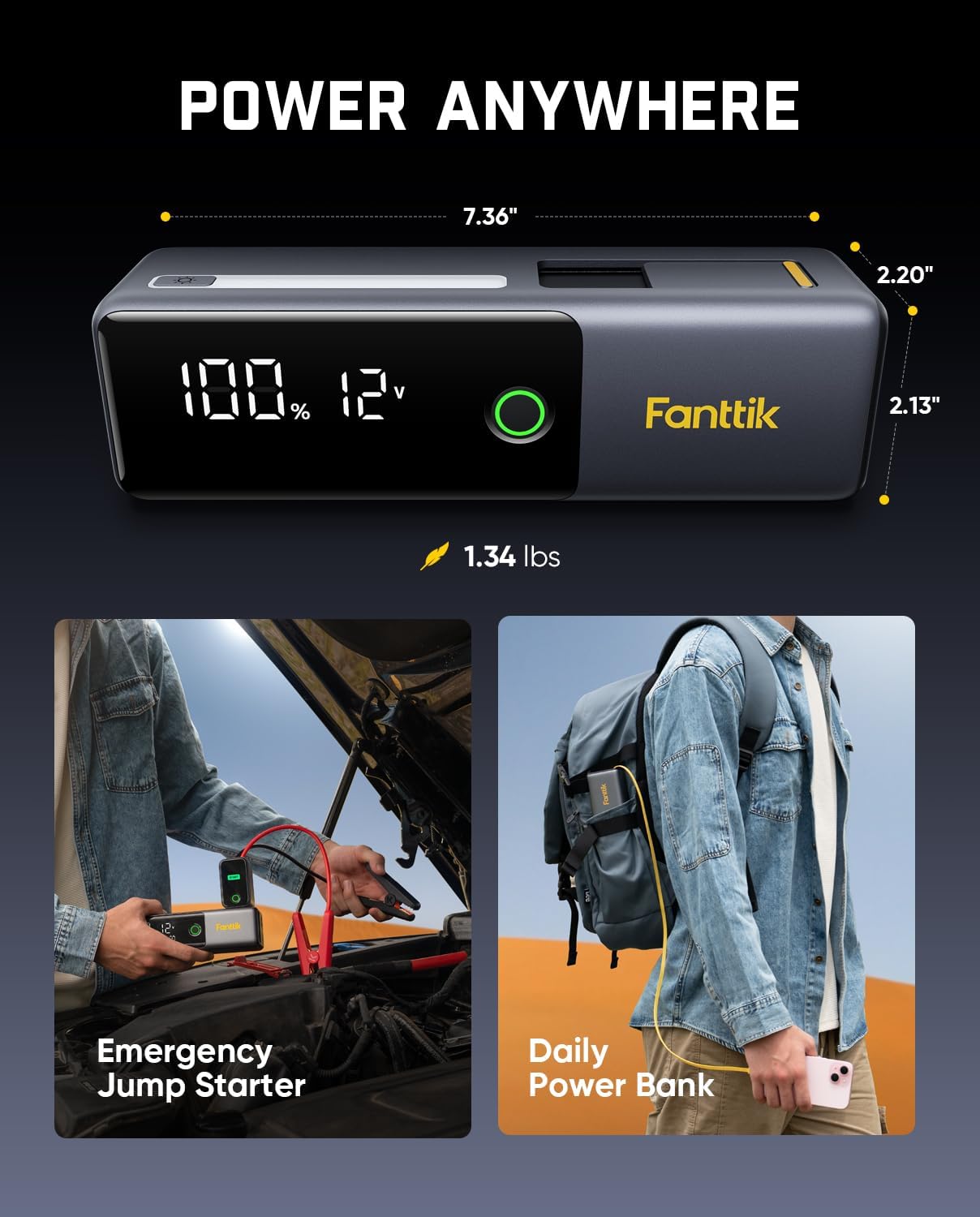 Fanttik Potent T10 Portable Car Emergency Jump Starter