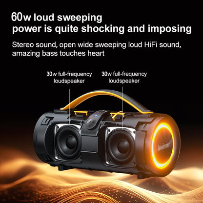 Lewinner 60W Portable Bluetooth Speaker with RGB Lights