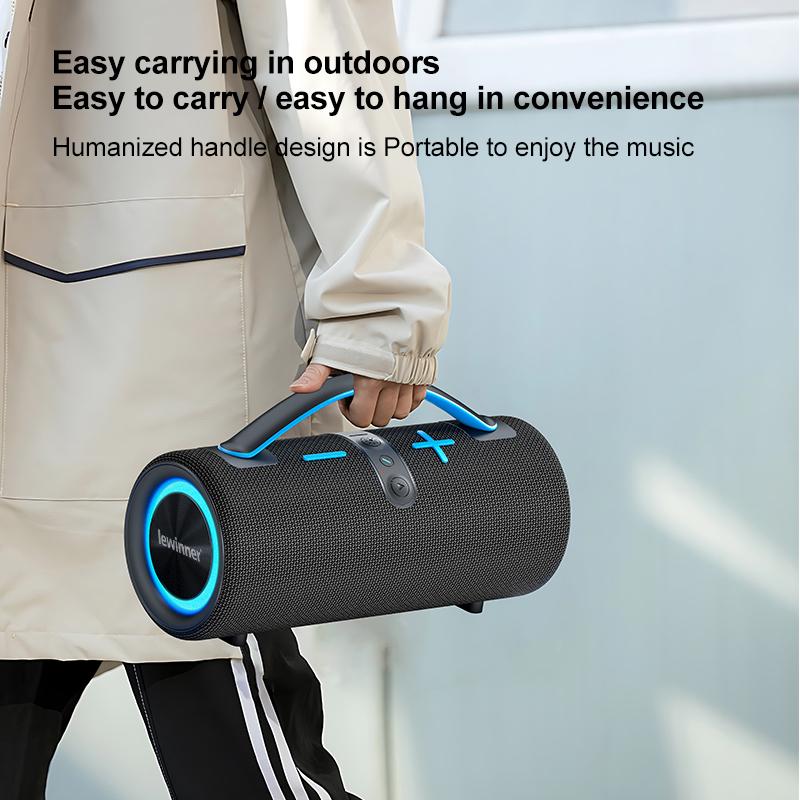 Lewinner 60W Portable Bluetooth Speaker with RGB Lights