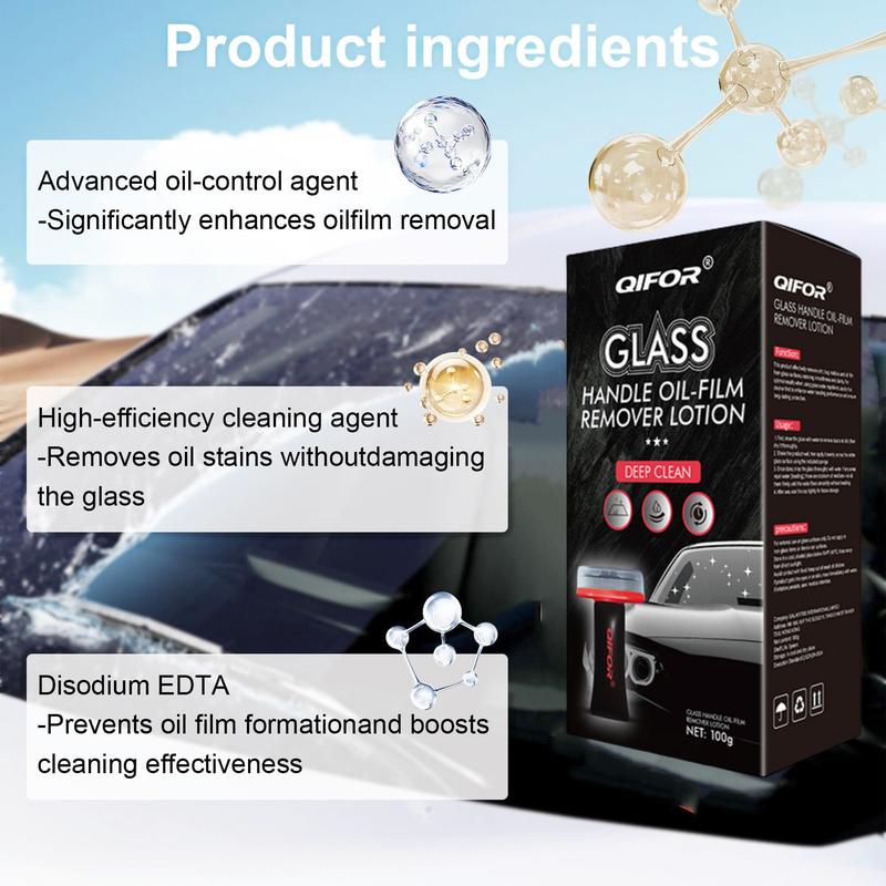 QIFOR Window Oil Film Remover – Fast, Streak-Free Car Glass Cleaning